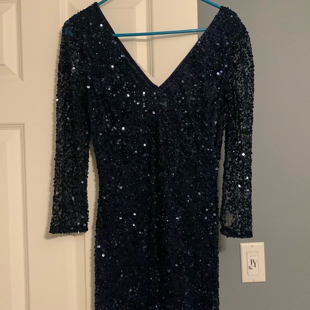 JS Collections knee length sequin dress